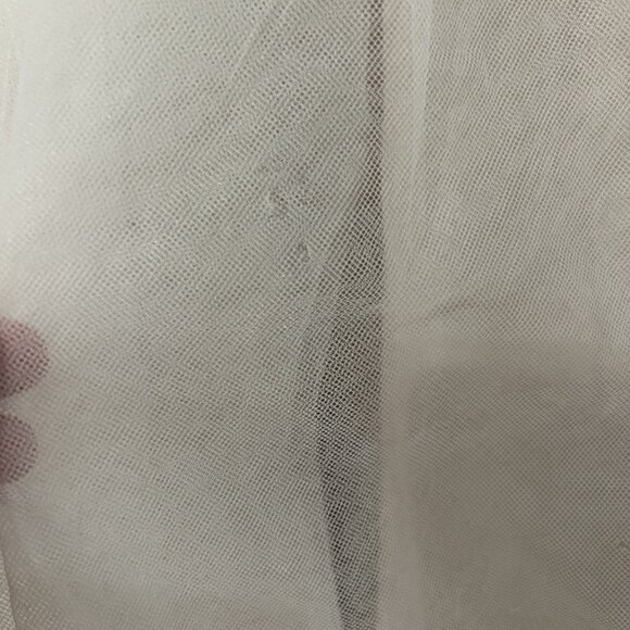 David's Bridal Lace Illusion & Tulle Flower Girl Dress WG1411 Ivory/Champagne 2T - Picture 11 of 12